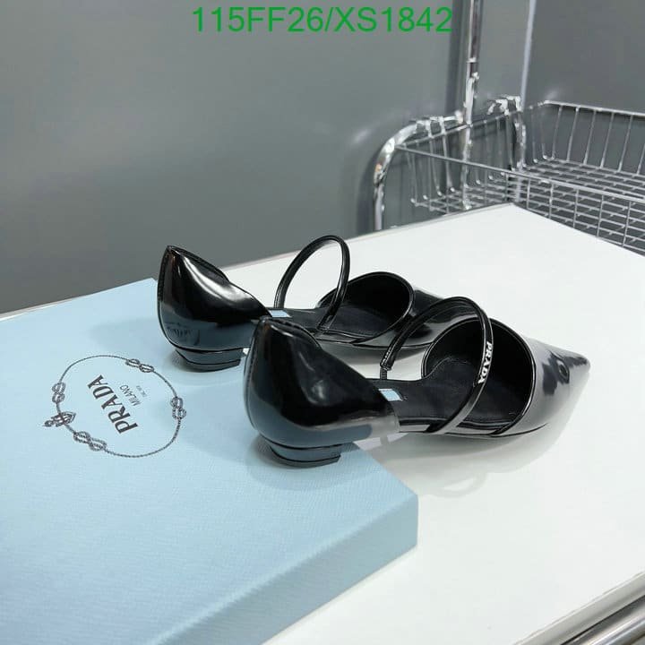 Pra*a Leather Ballet Flats Black