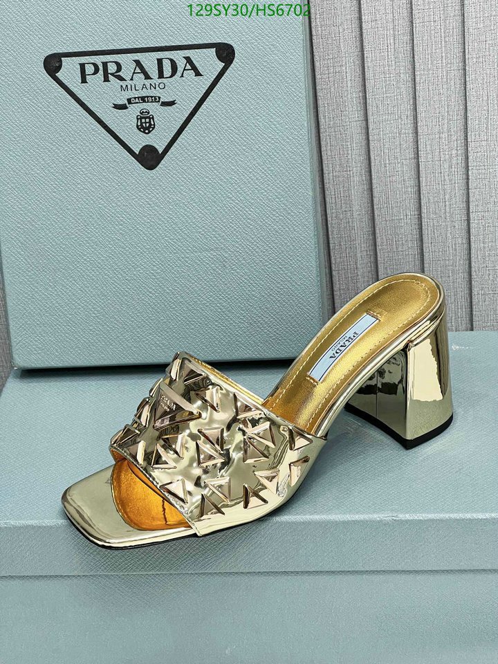 Pra*a Studded Metallic Leather Mules Gold 1Xx6473Ll5F0522F065
