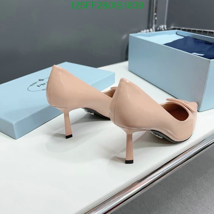 Pra*a Cleavage Nero Leather Pumps Pink