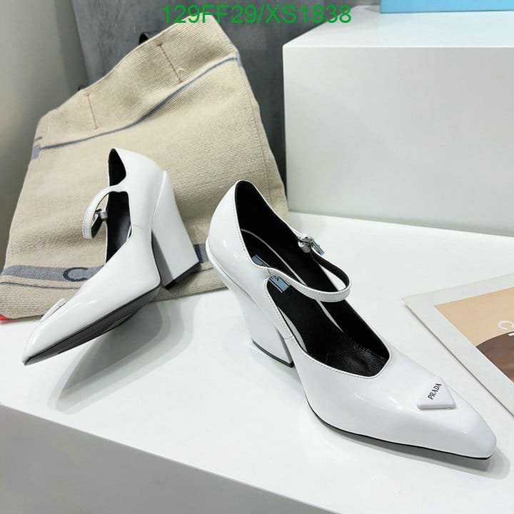 Pra*a Modellerie Leather Mary Jane Pumps In Nero White