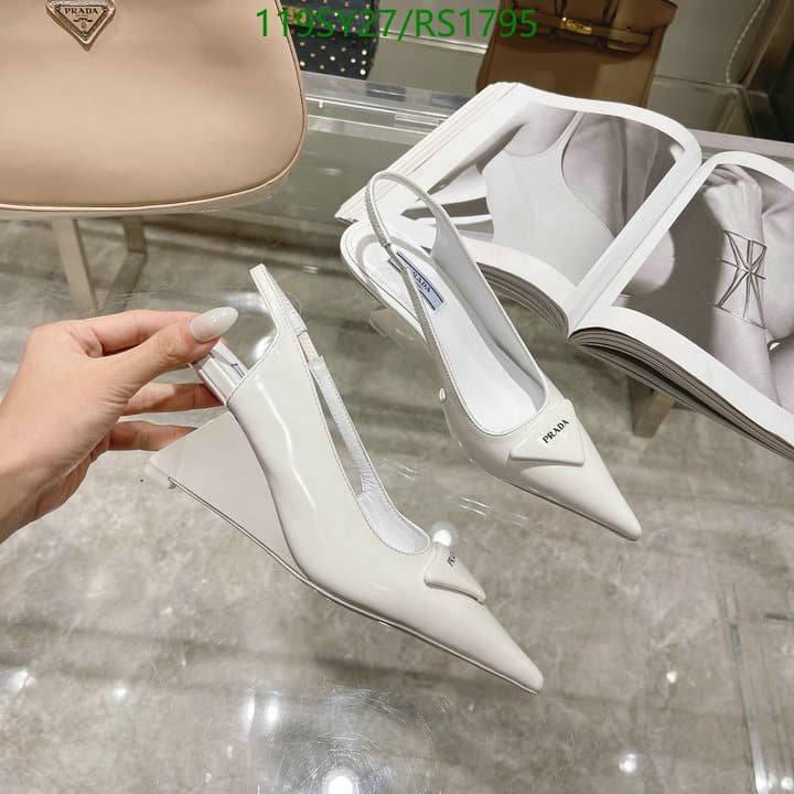 Pra*a Brushed Leather Slingback Pumps White