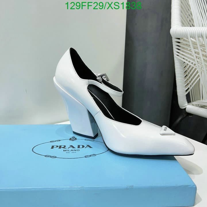 Pra*a Modellerie Leather Mary Jane Pumps In Nero White