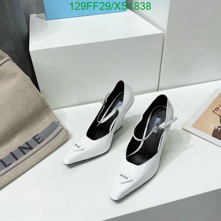 Pra*a Modellerie Leather Mary Jane Pumps In Nero White