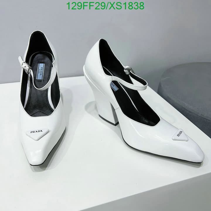Pra*a Modellerie Leather Mary Jane Pumps In Nero White