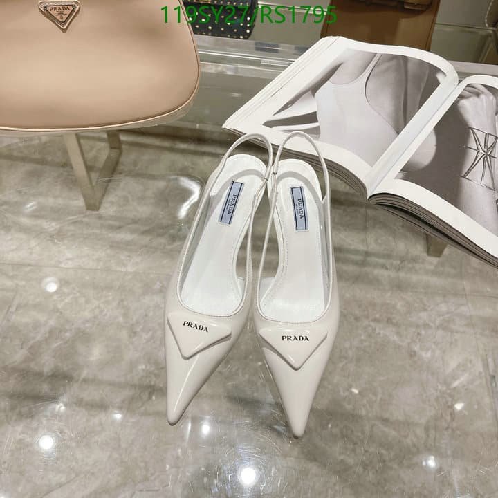 Pra*a Brushed Leather Slingback Pumps White