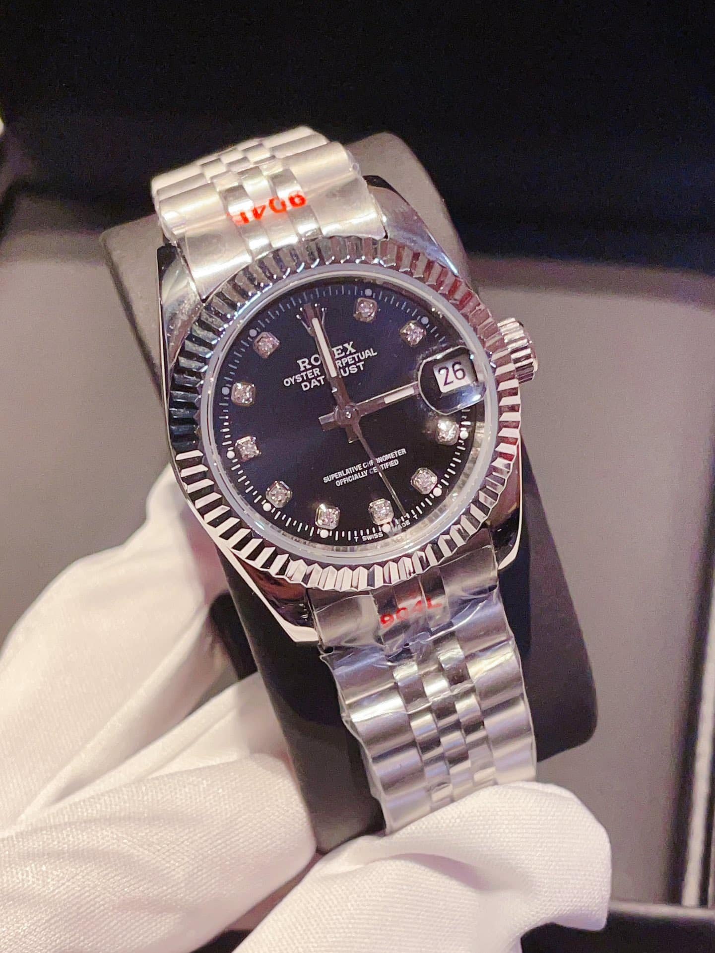 R01ex Datejust 31 White Gold With Black 40Mm