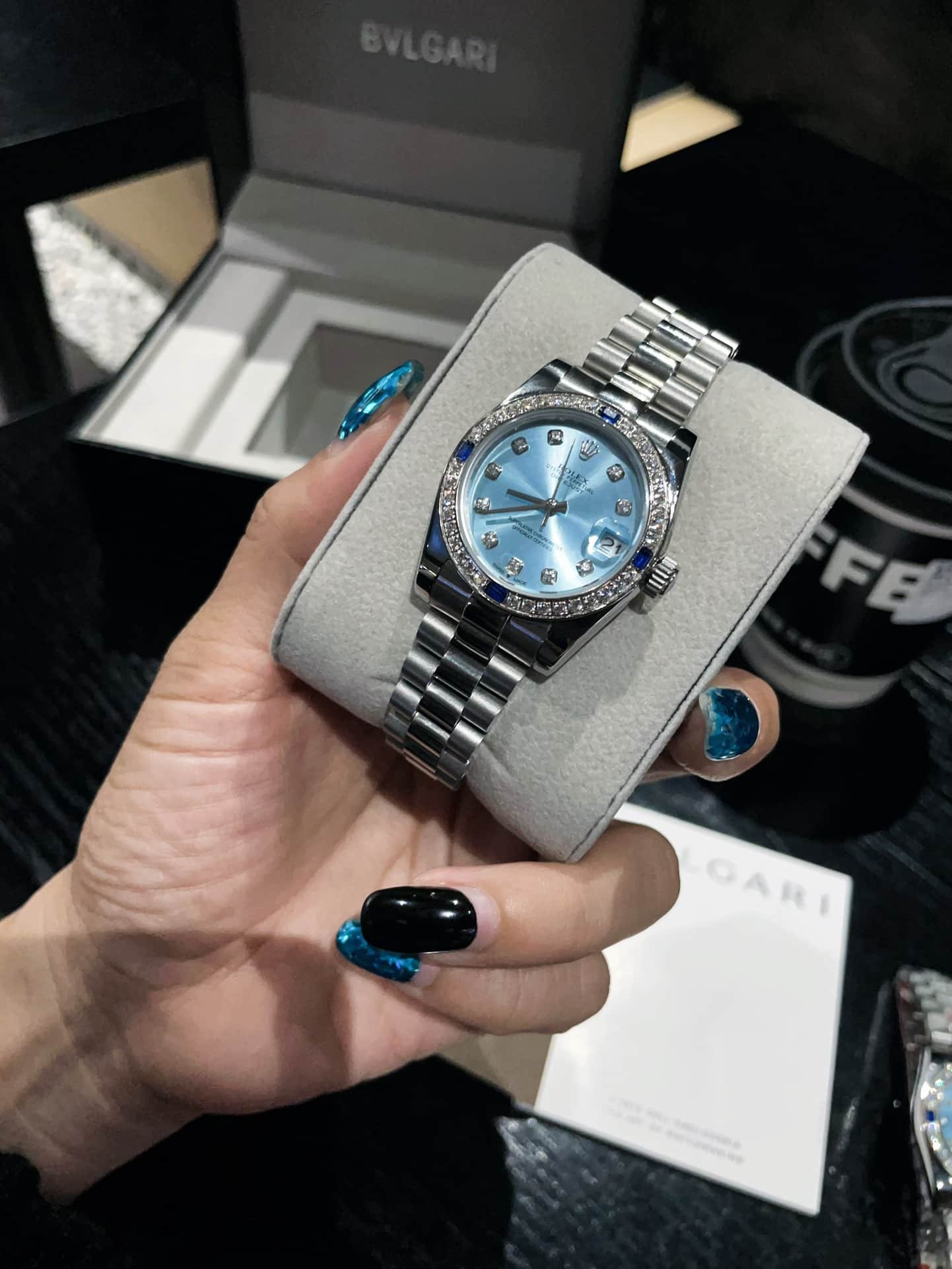 R01ex Datejust White Gold Ice Blue D1am0nd 36Mm
