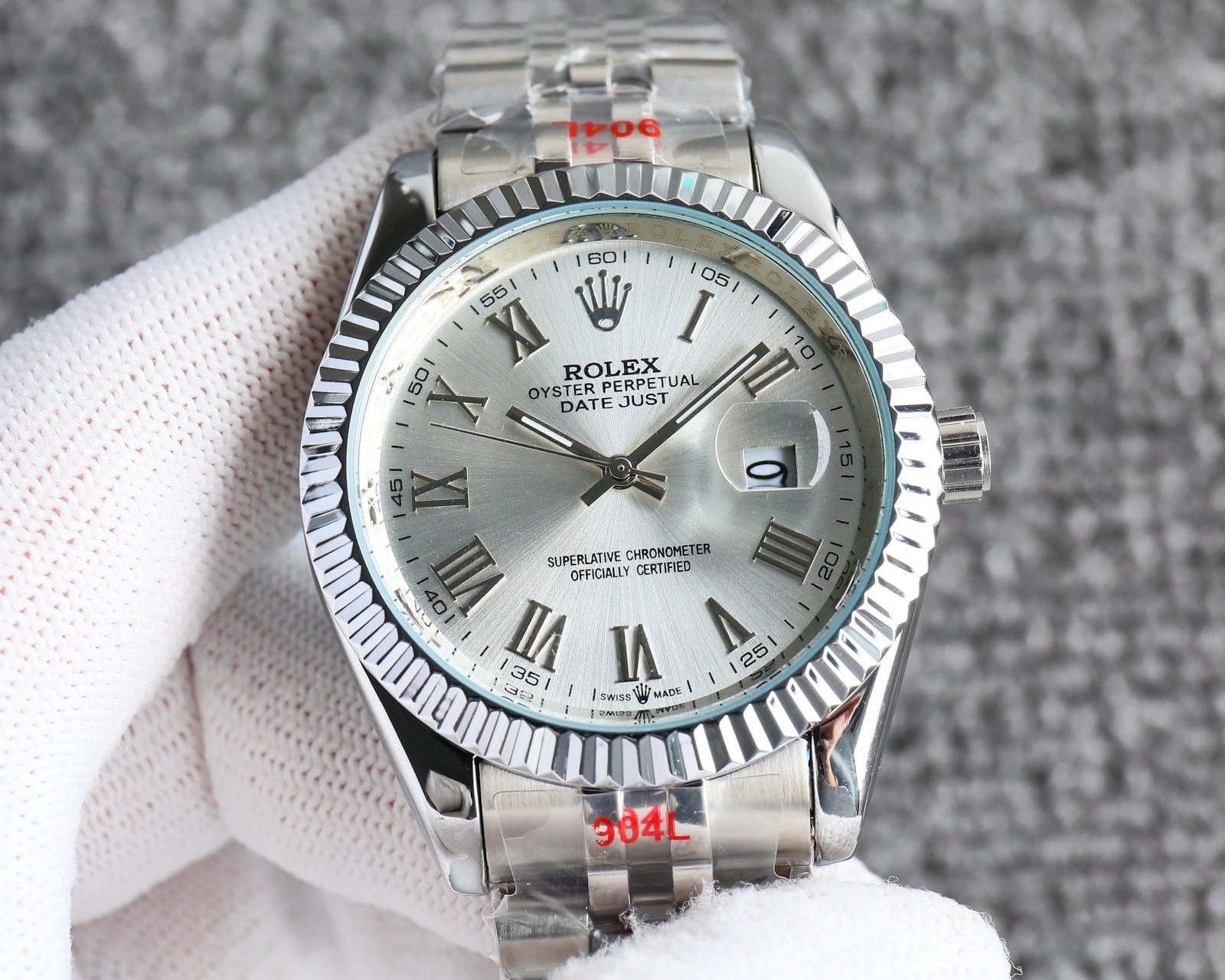R01ex Datejust Roman Numeral Oystersteel And White Gold In Silver 41Mm
