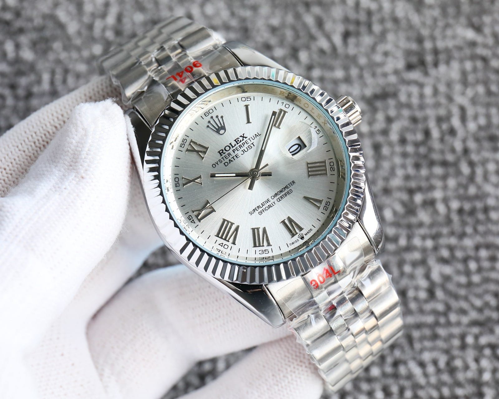 R01ex Datejust Roman Numeral Oystersteel And White Gold In Silver 41Mm