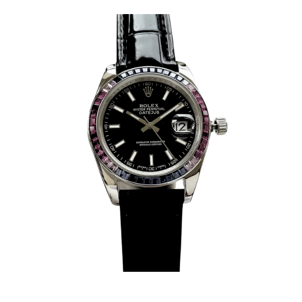 R01ex Oyster Perpetual Datejus Black Dial Ruby Around 40Mm