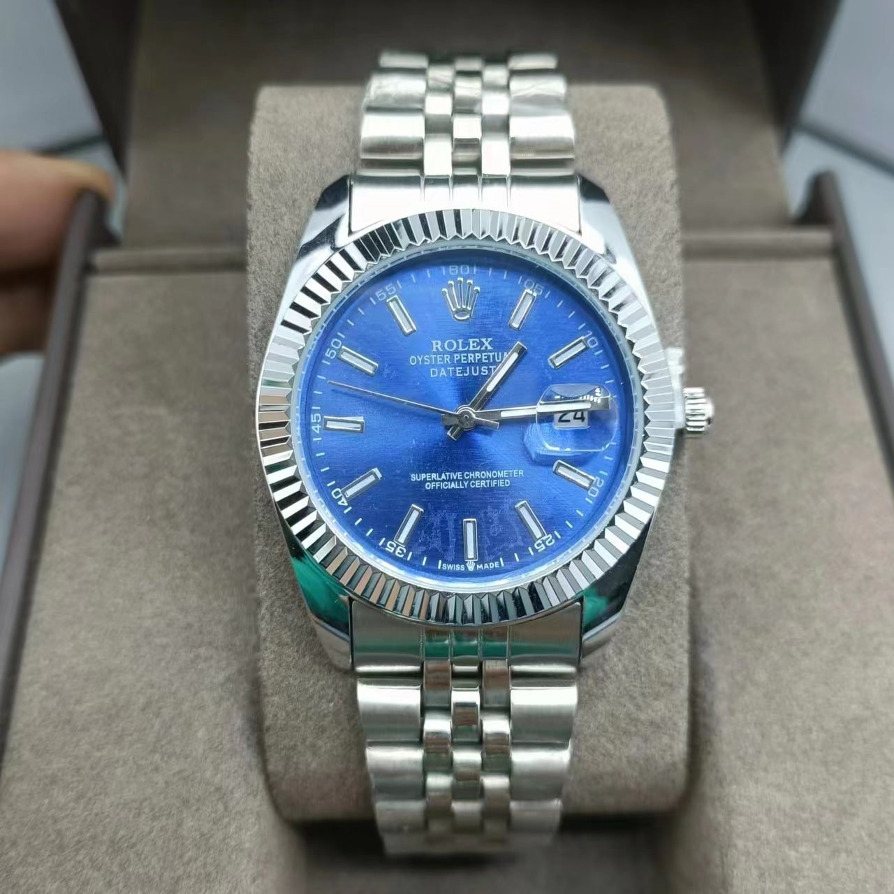 R01ex Datejust Jubilee Champagne Navy Blue 36Mm 126334 0002