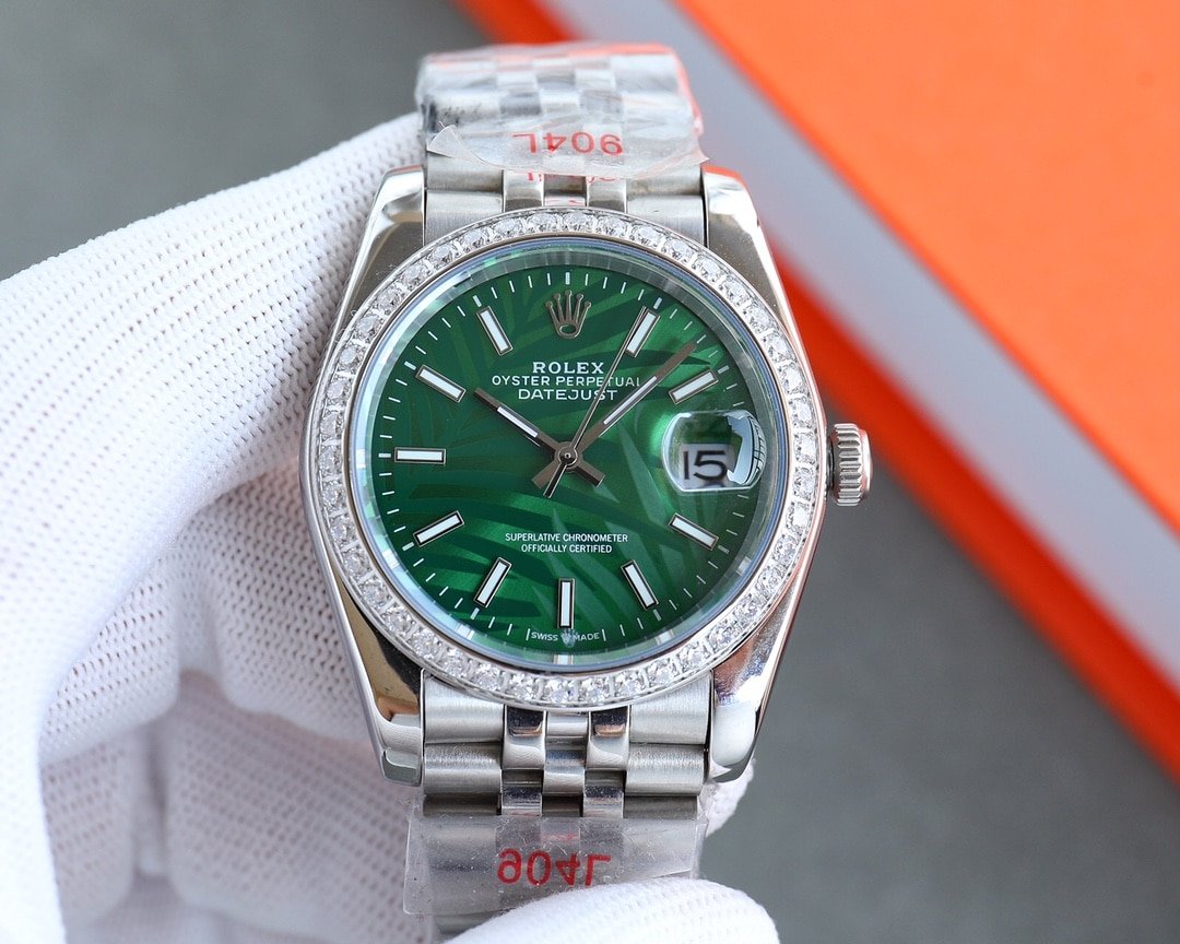 R01ex Datejust Green Dial Palm Leaf Pattern 36Mm 126284Rbr