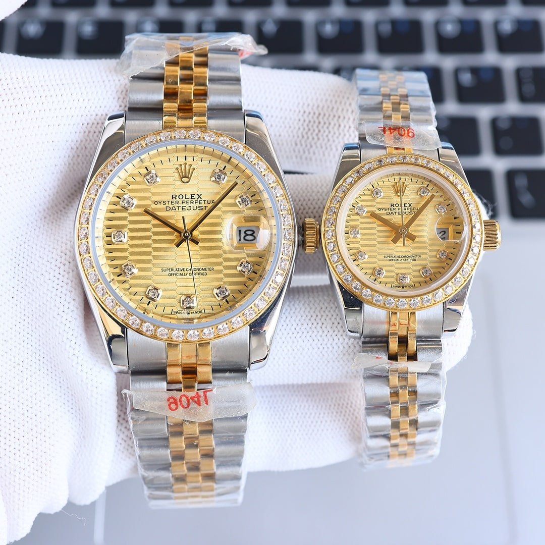 R01ex Oyster Datejust Oystersteel Golden Flip Dial With Dimond Around 36Mm
