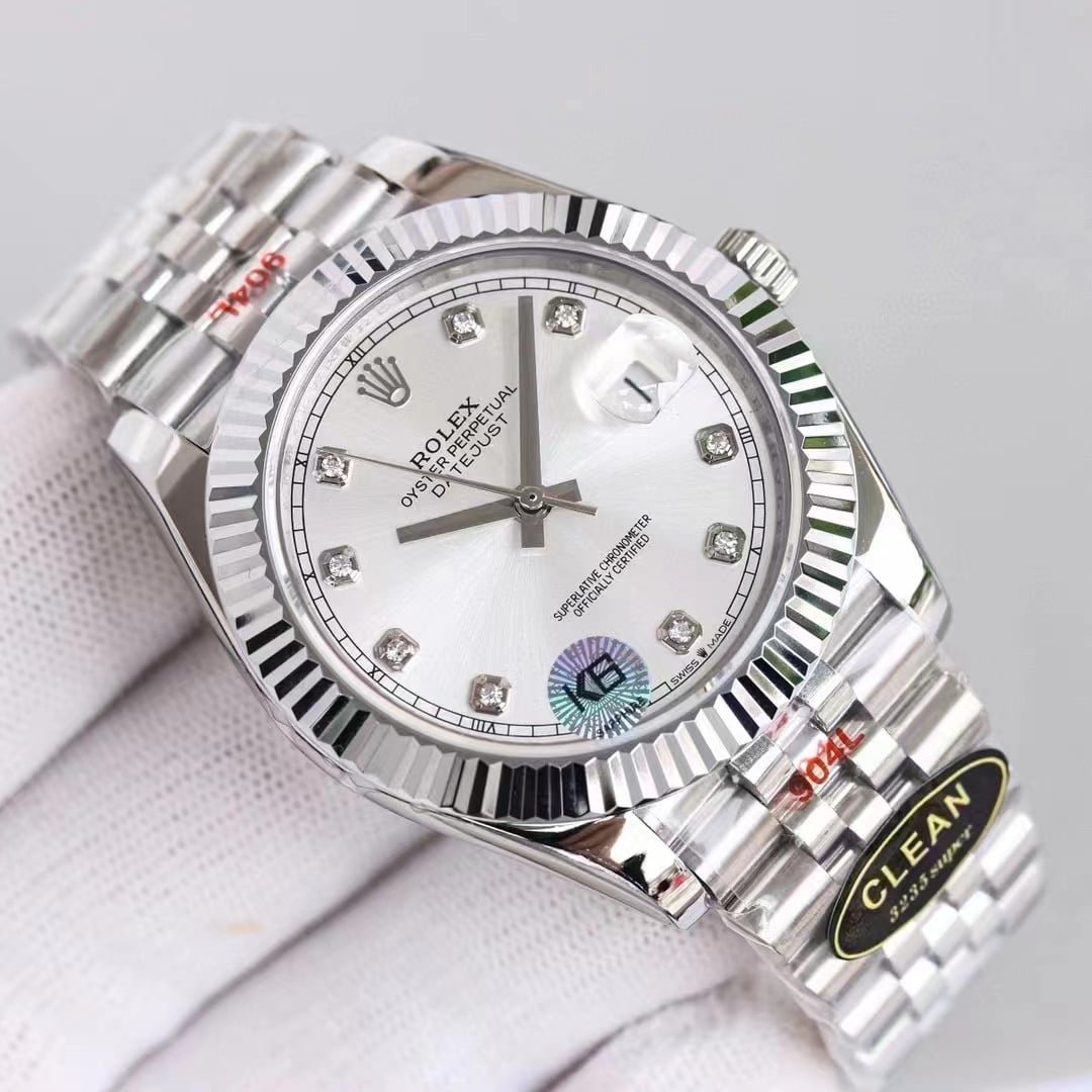R01ex Datejust Silver Watch 41Mm 126333 0012