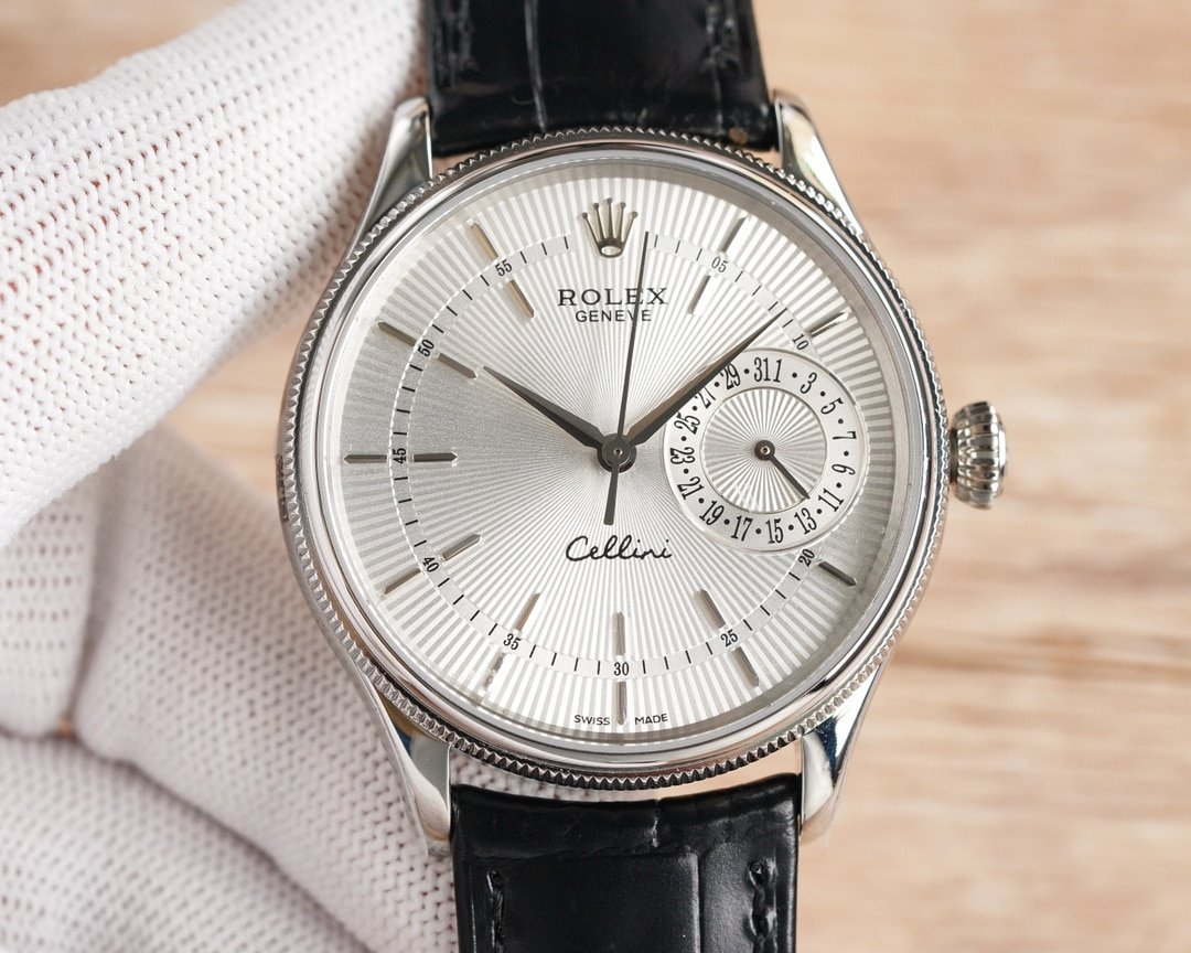 R01ex Cellini Date White Dial And Silver 39Mm 50519 0006