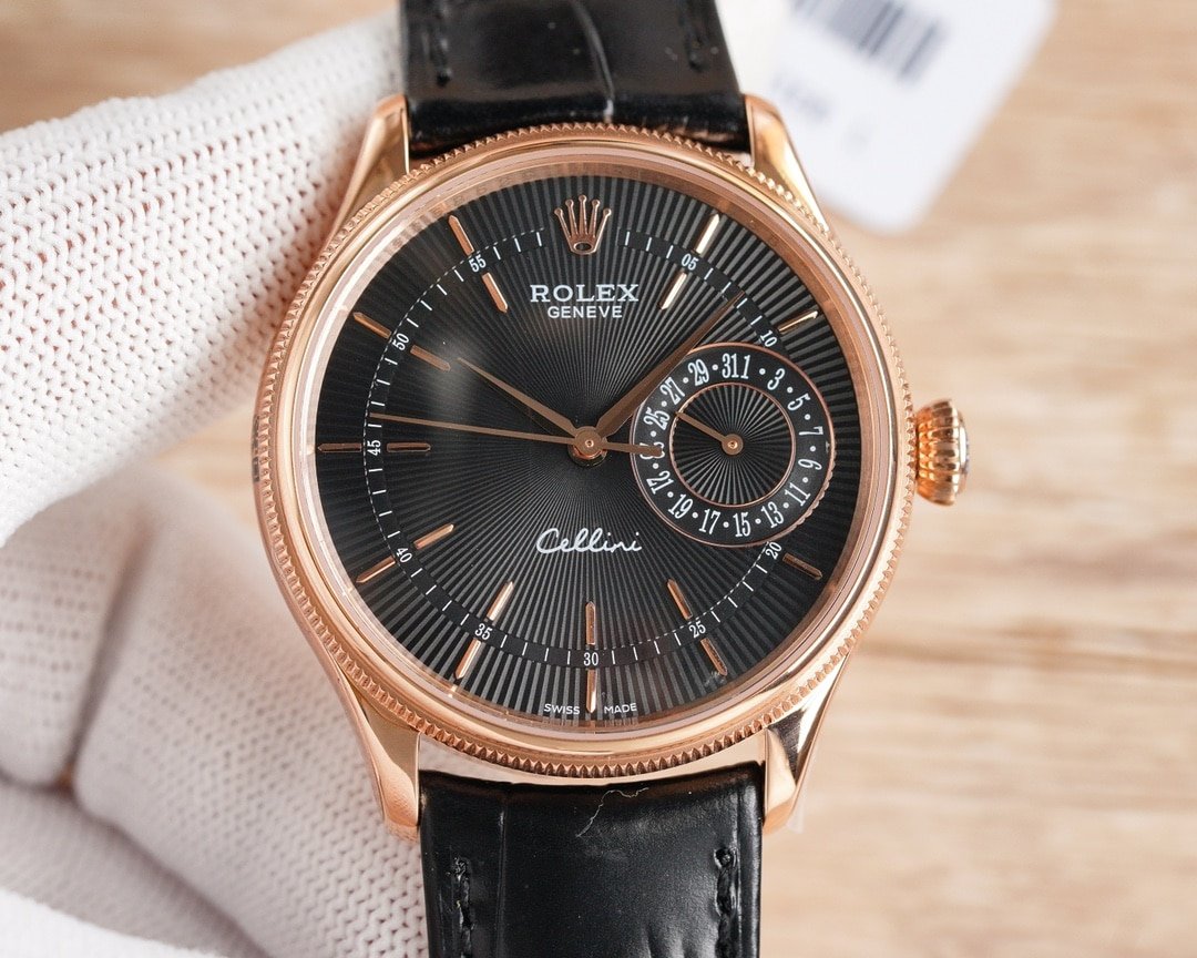 R01ex Cellini Date Black Dial And Everose Gold 39Mm 50515 0011