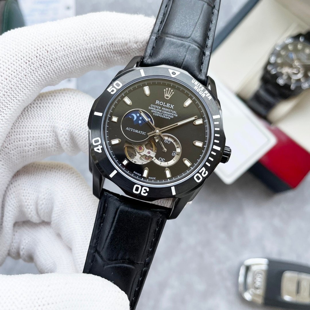 R01ex Oyster Perpetual Cosmograph Moonphase Black Dial 40Mm