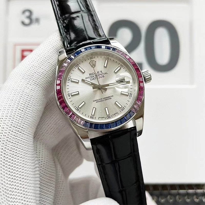 R01ex Oyster Perpetual Datejus White Dial Ruby Around 40Mm