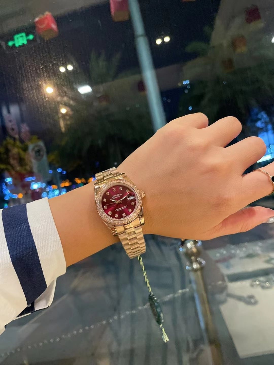 R01ex Lady Datejust Demi Red Dial And Gold 31Mm 278383Rbr 0020