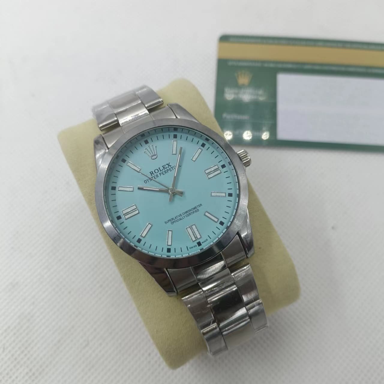 R01ex Oyster Perpetual Watch 41Mm Turquoise Dial 124300 0006