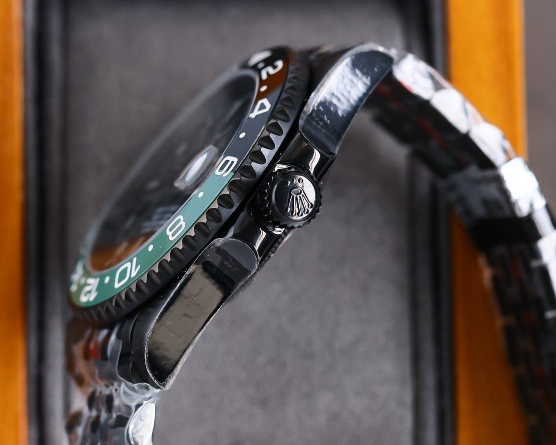 R01ex Oyster Gmt-Master Ii Watch Black Skull Pattern 40Mm