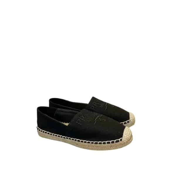 Pra*a Linen Espadrilles Black