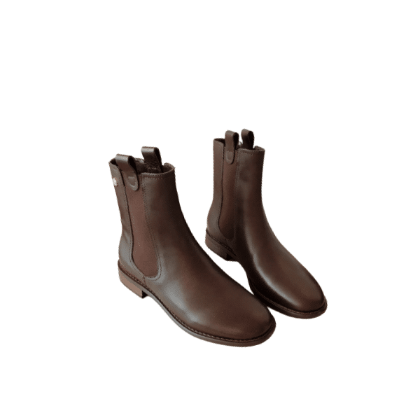 Ch**el Ankle Boots With Elastic Side Panels Brown