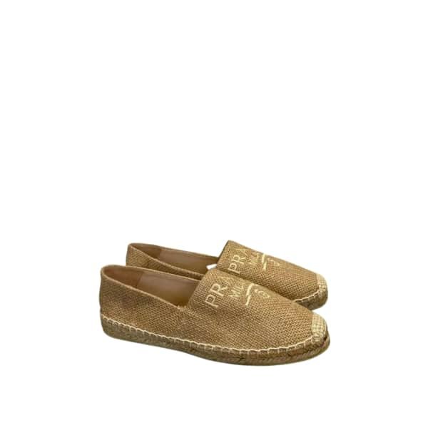 Pra*a Linen Espadrilles Beige