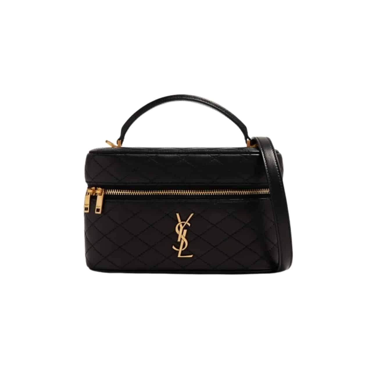 Sa1nt Lau*nt Mini Gaby Leather Vanity Bag Strap Sa1nt Lau*nt Black 18Cm 7667311El071000