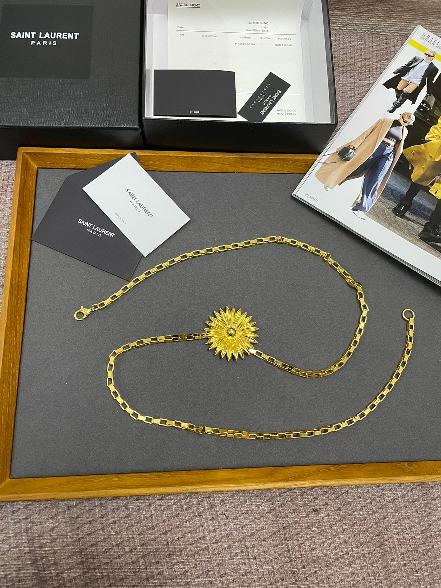 Sa1nt Lau*nt Flower Chain Belt