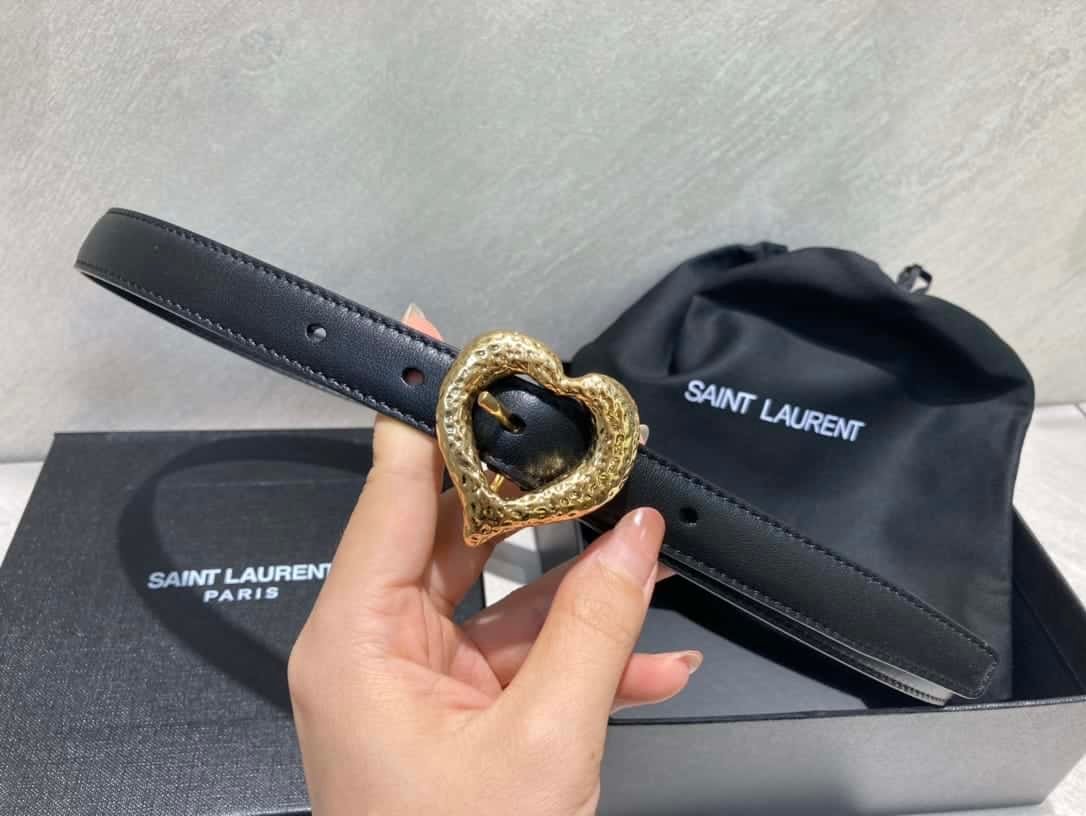 Sa1nt Lau*nt Heart Thin Belt In 640578Dsf0J1000