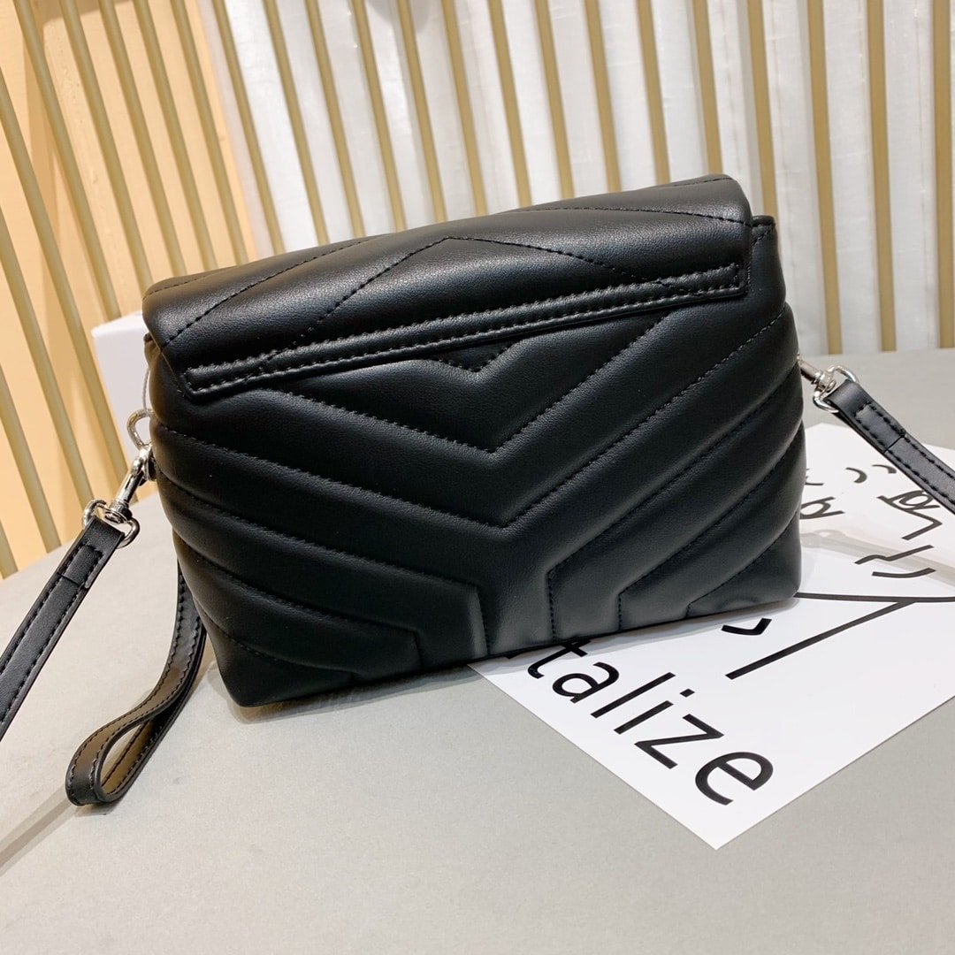 Sa1nt Lau*nt Loulou Toy Strap Bag In Quilted Y Leather Black 678401Dv7061000