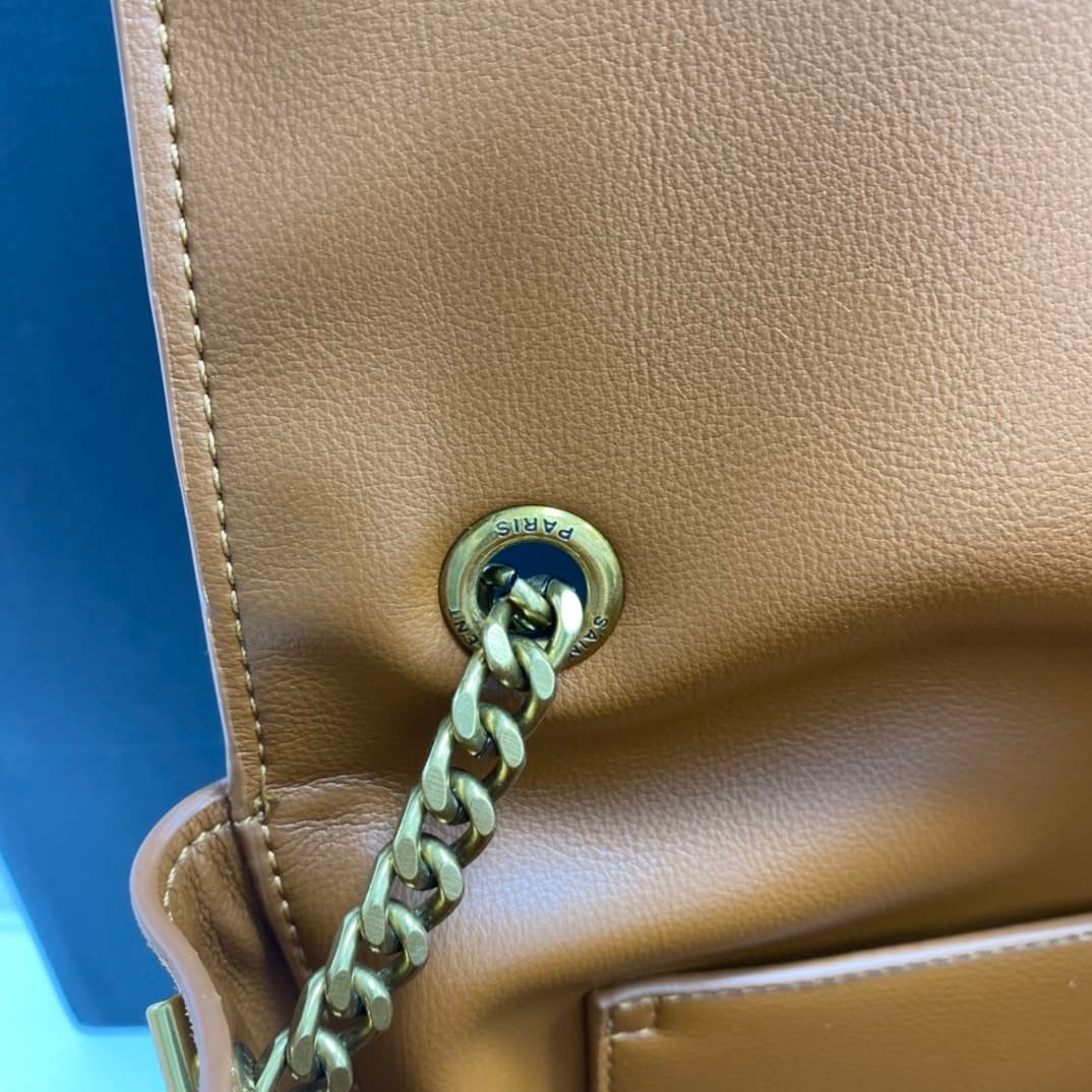 Sa1nt Lau*nt Kate Medium Reversible Chain Bag In Suede And Smooth Leather Tan