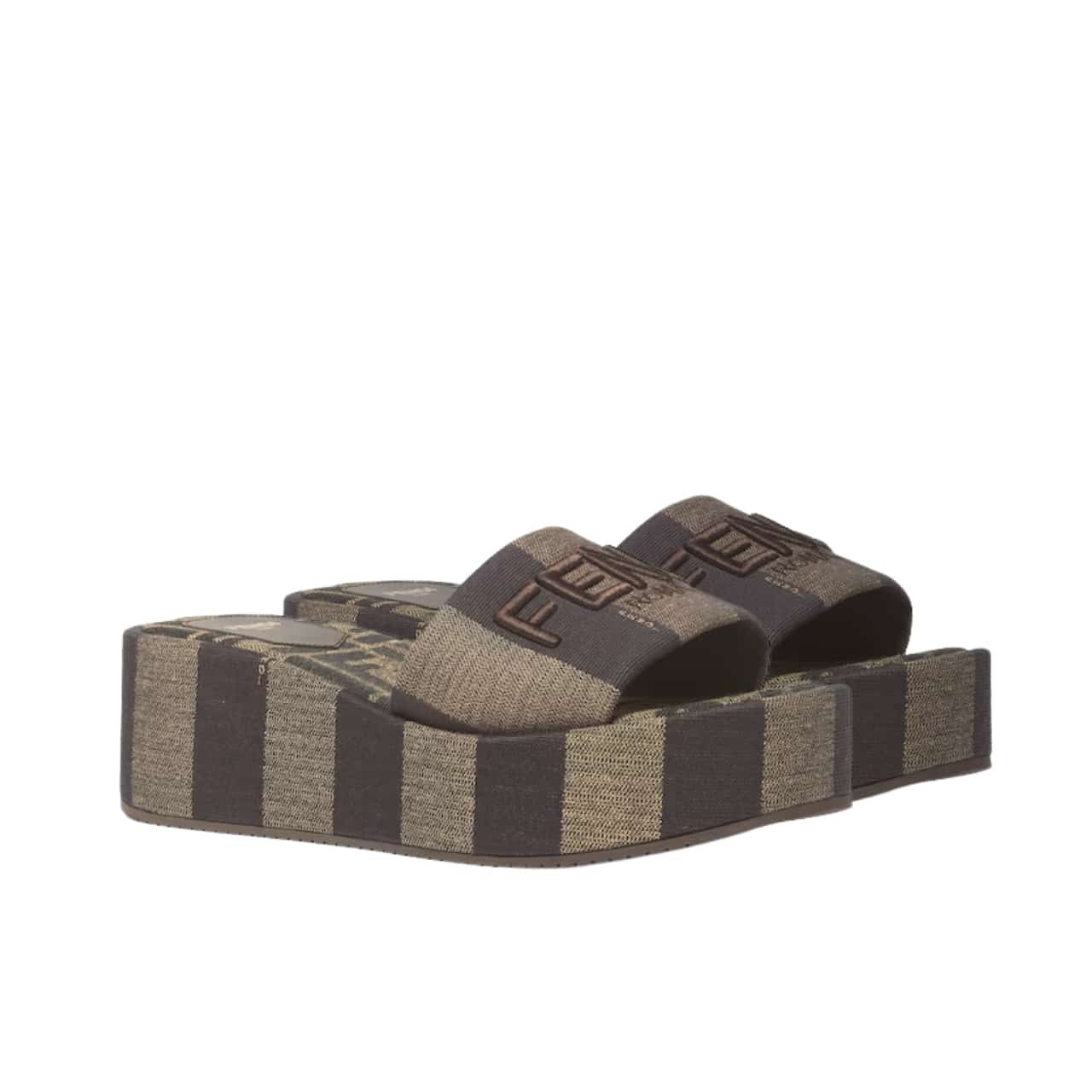 F**di Sunshine Flatform Slides Brown 8R8515Aorhf1P95