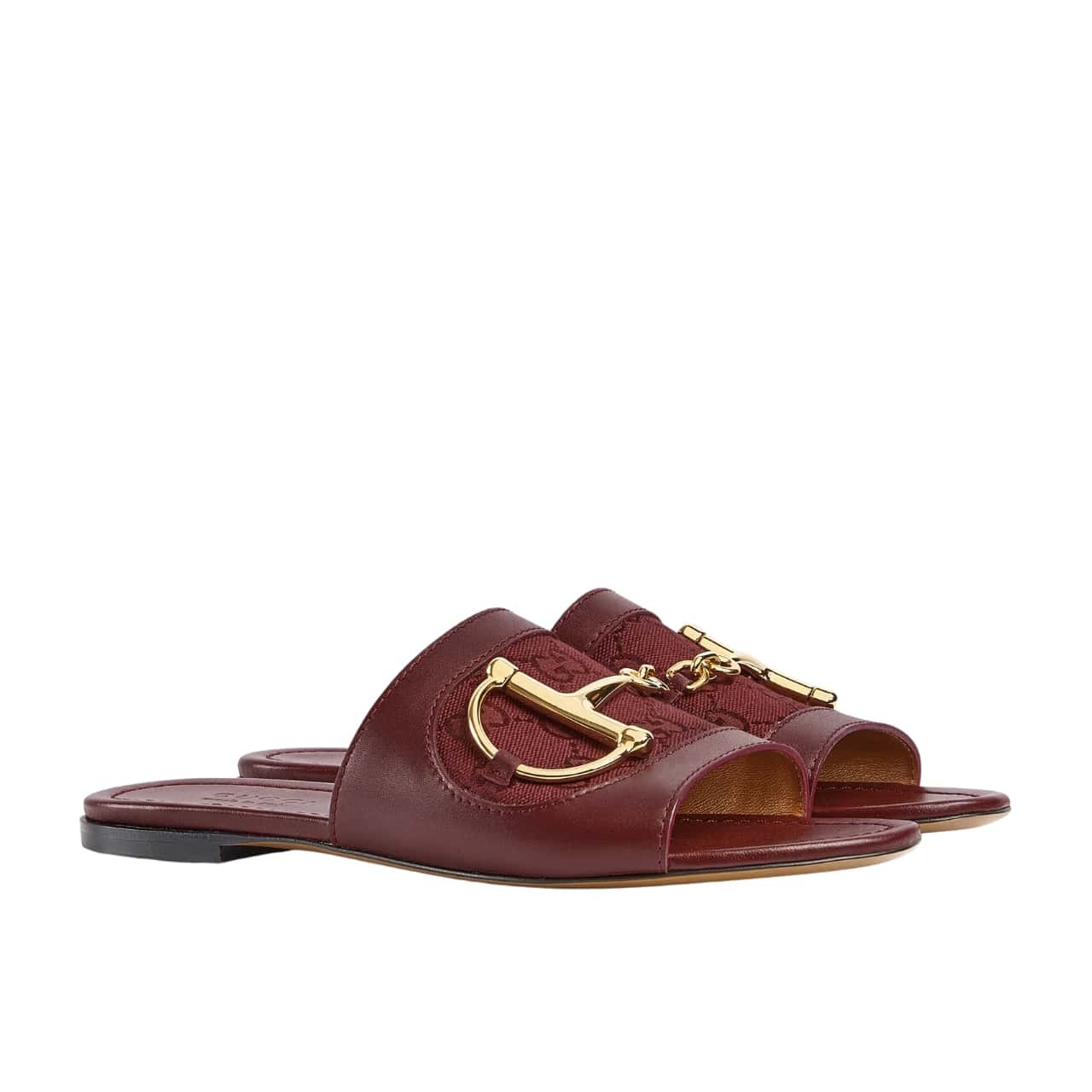 Gvc*1 Women’s Slide Sandal With Horsebit Rosso Ancora Red 834427 Aae04 6273