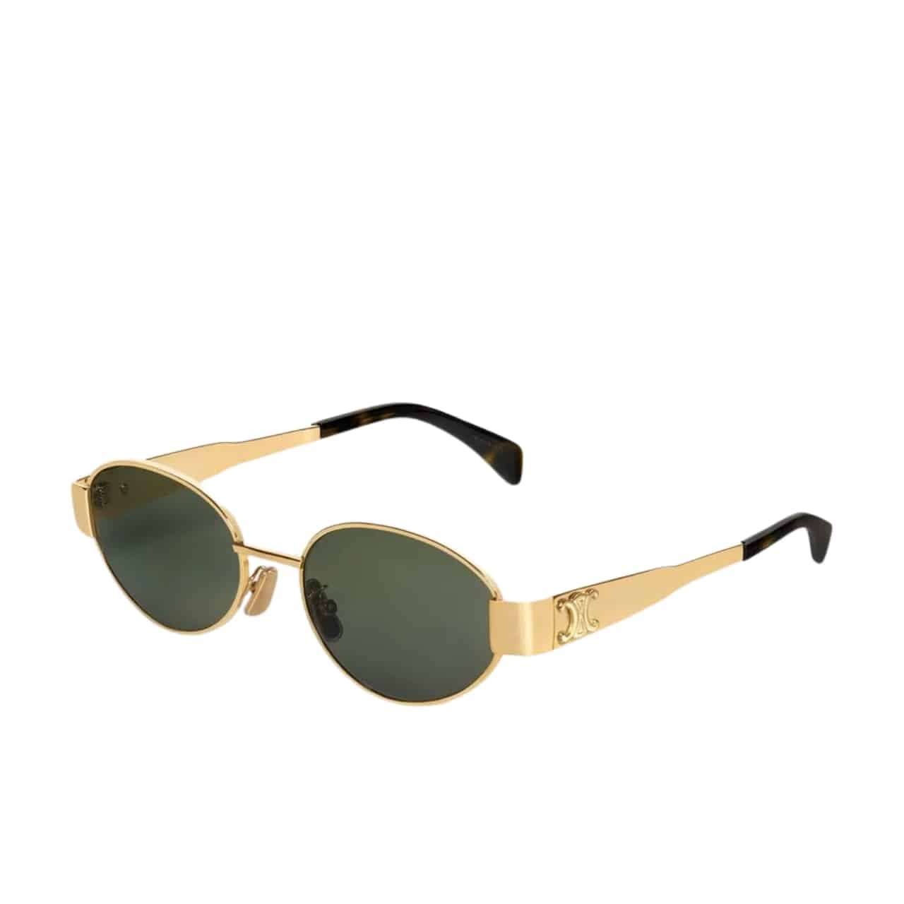 Ce1i*e Triomphe Sunglasses Metal Ovale Gold Cl40235U 30N