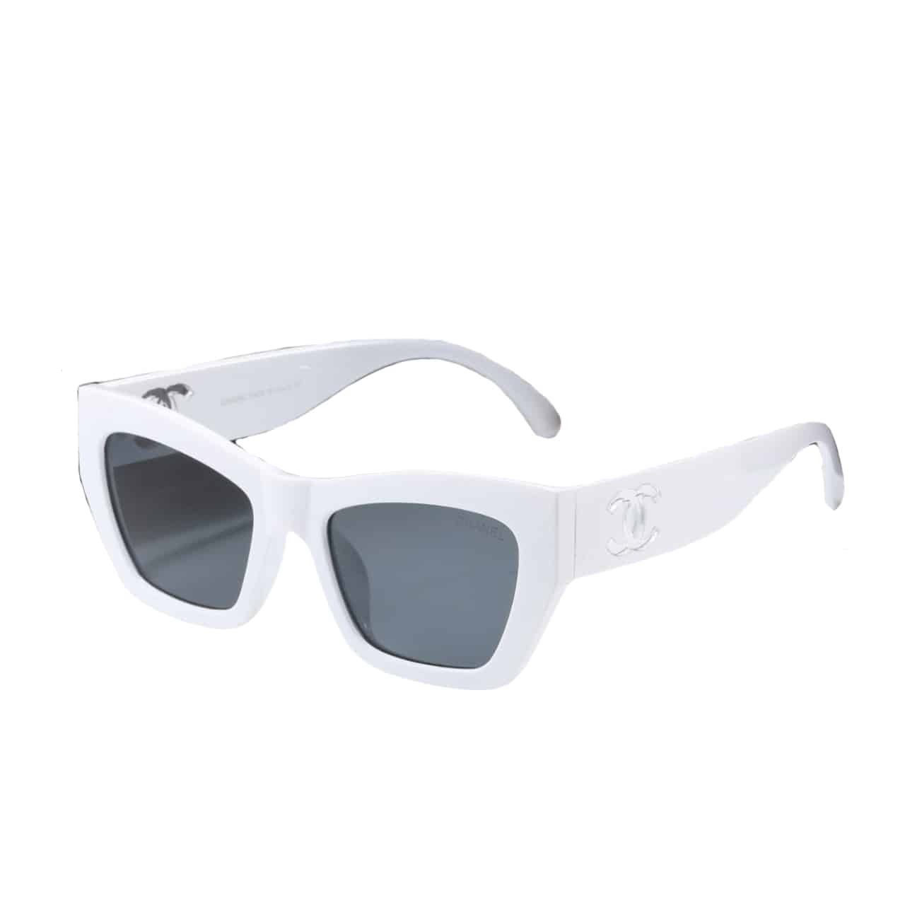 Ch**el Cat Eye Sunglasses Acetate And Nylon White
