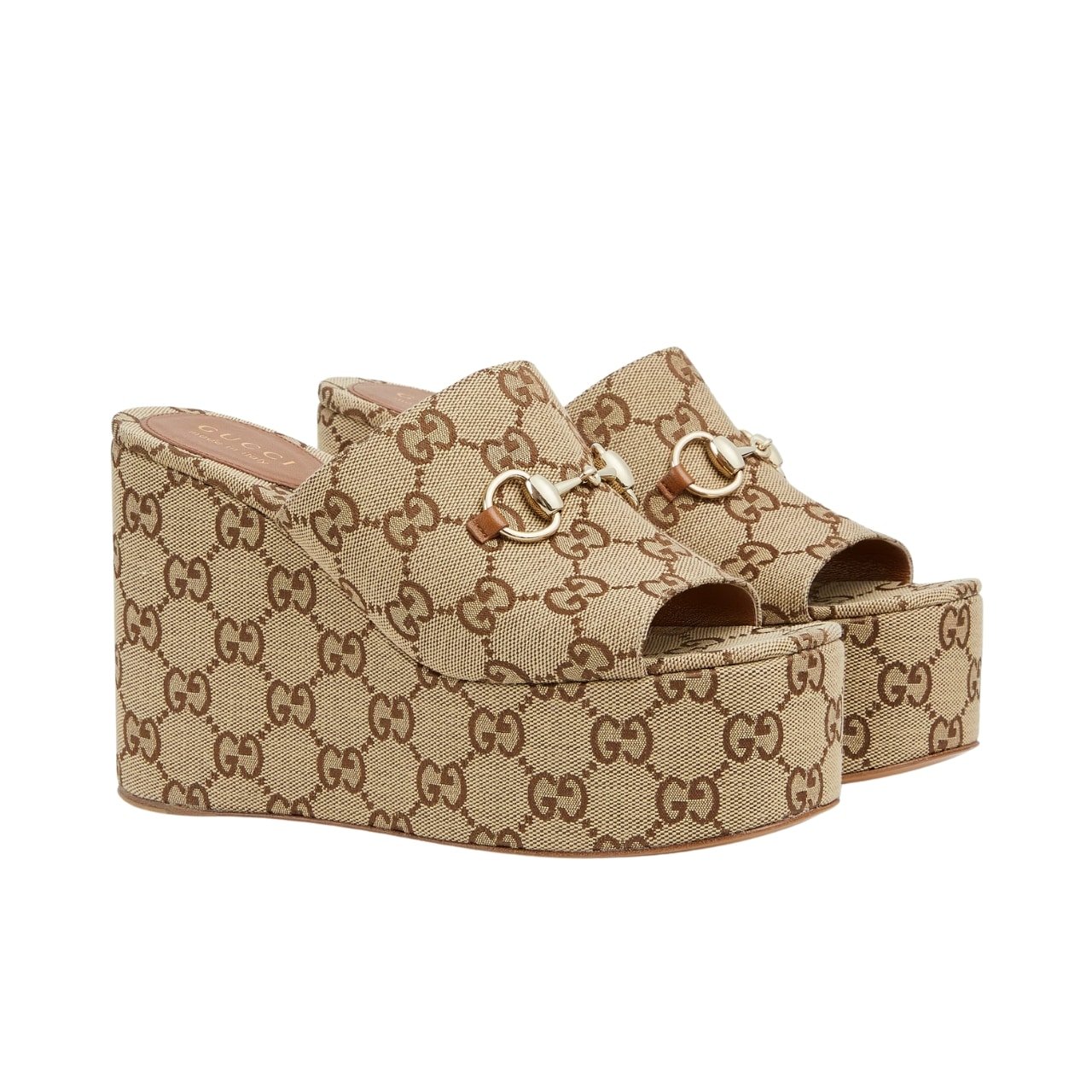 Gvc*1 Women’s Wedge Sandal With Horsebit Beige 816328 Fab10 2547