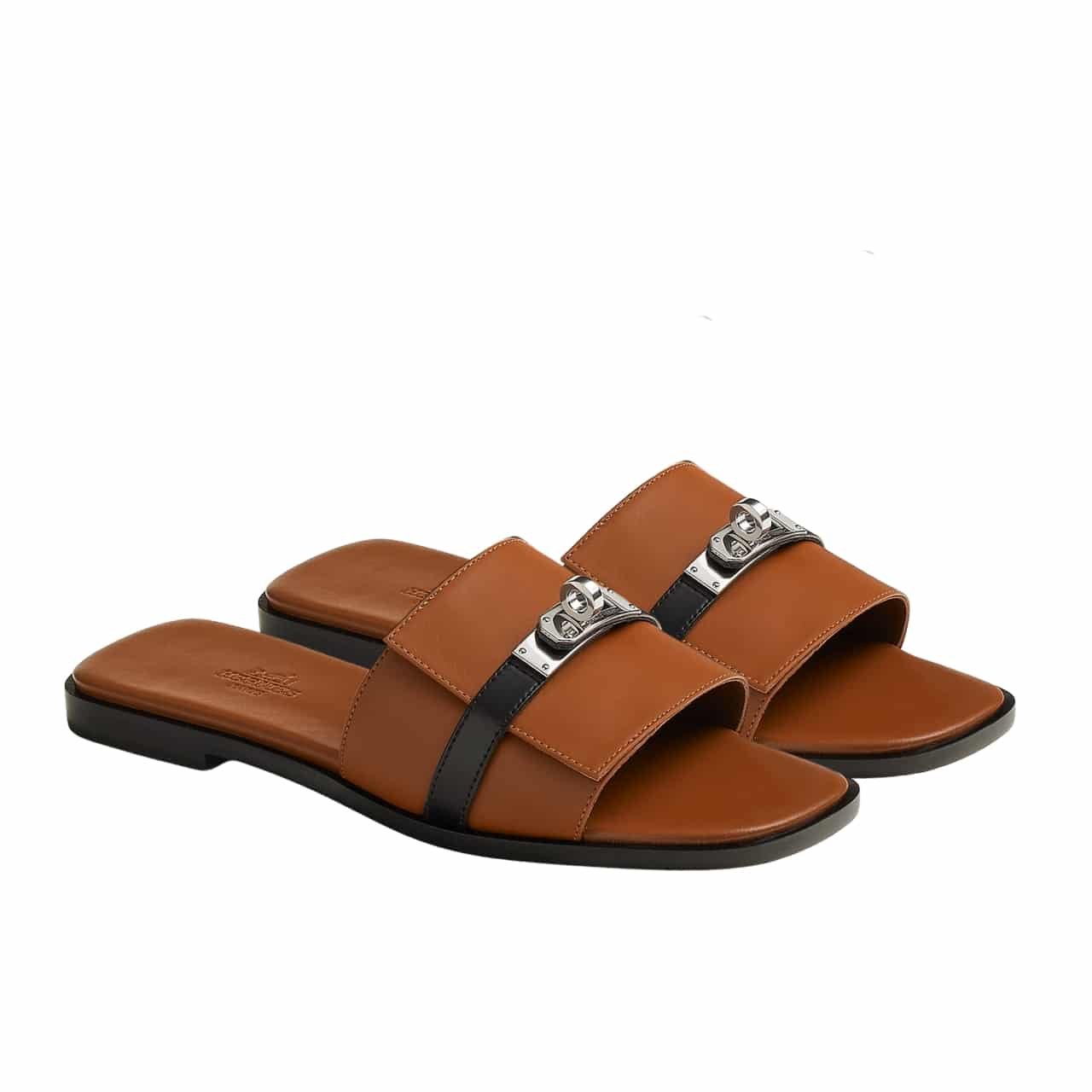 H**me5 Giulia Sandal Gold And Noir H231056Z 20360