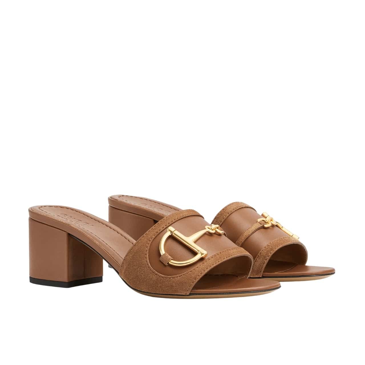 Gvc*1 Women’s Slide Sandal With Horsebit Light Brown ‎834421 Aaexm 2718