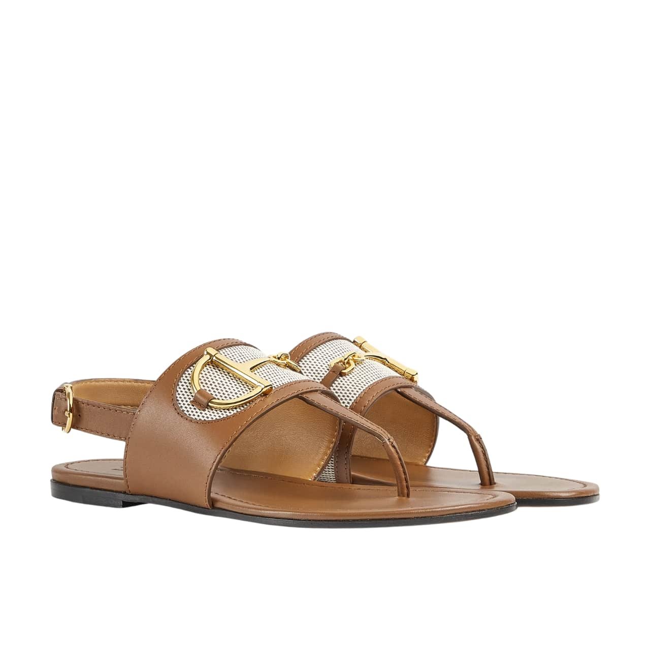 Gvc*1 Women’s Thong Sandal With Horsebit Light Brown 834431 Aaezj 2744