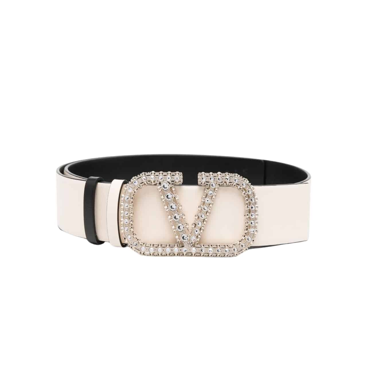 Va1e*ntin0 Garavani Reversible Belt With Signature Vlogo White