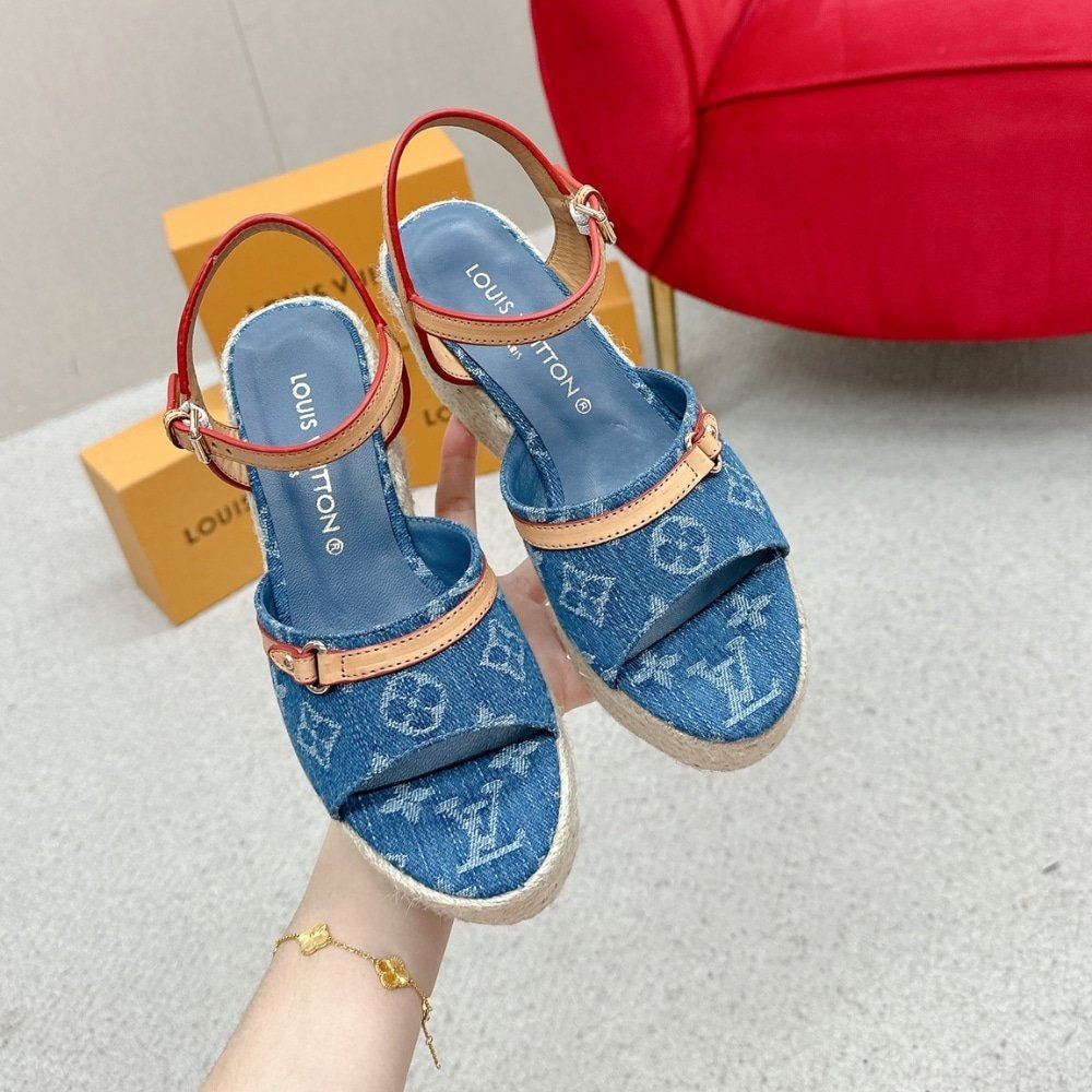 L0vis Vvtt0n Helios Wedge Sandal Denim Blue 1Acizj