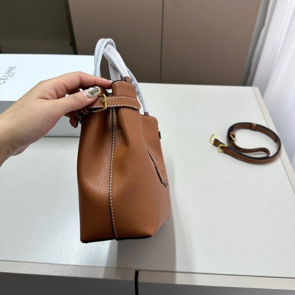 Ce1i*e Mini Cabas Anais Cuir Triomphe In Brown 21Cm 118613Eny 04Lu