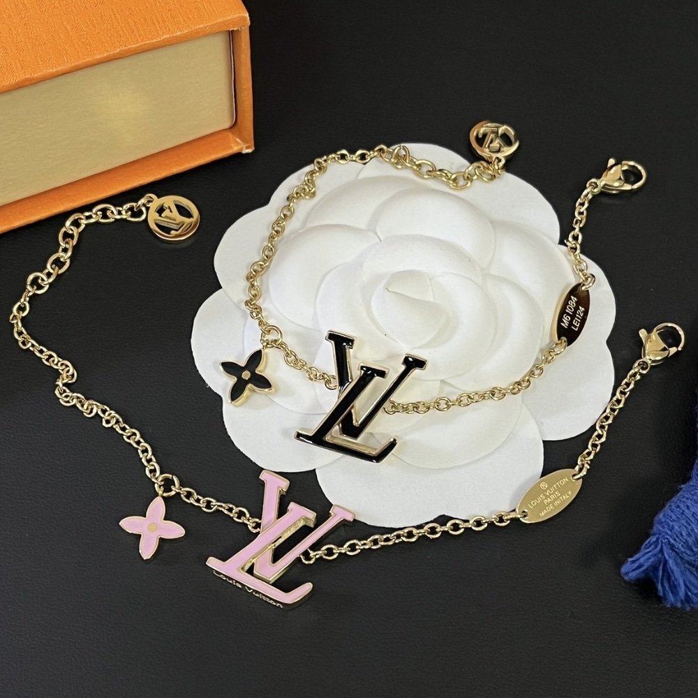 L0vis Vvtt0n Lv Iconic Enamel Bracelet Pink M1008A