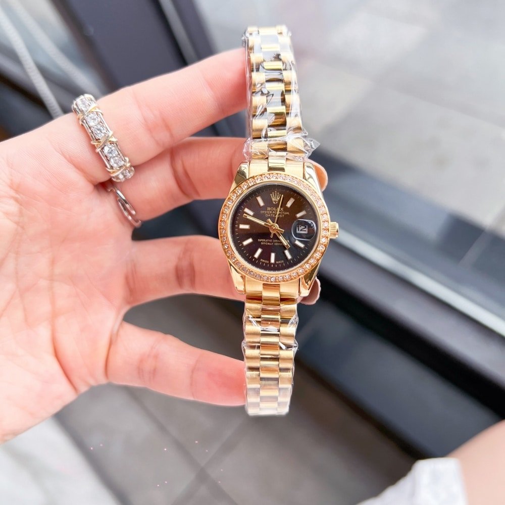 R01ex Lady Datejust Black Dial Yellow Gold 28Mm