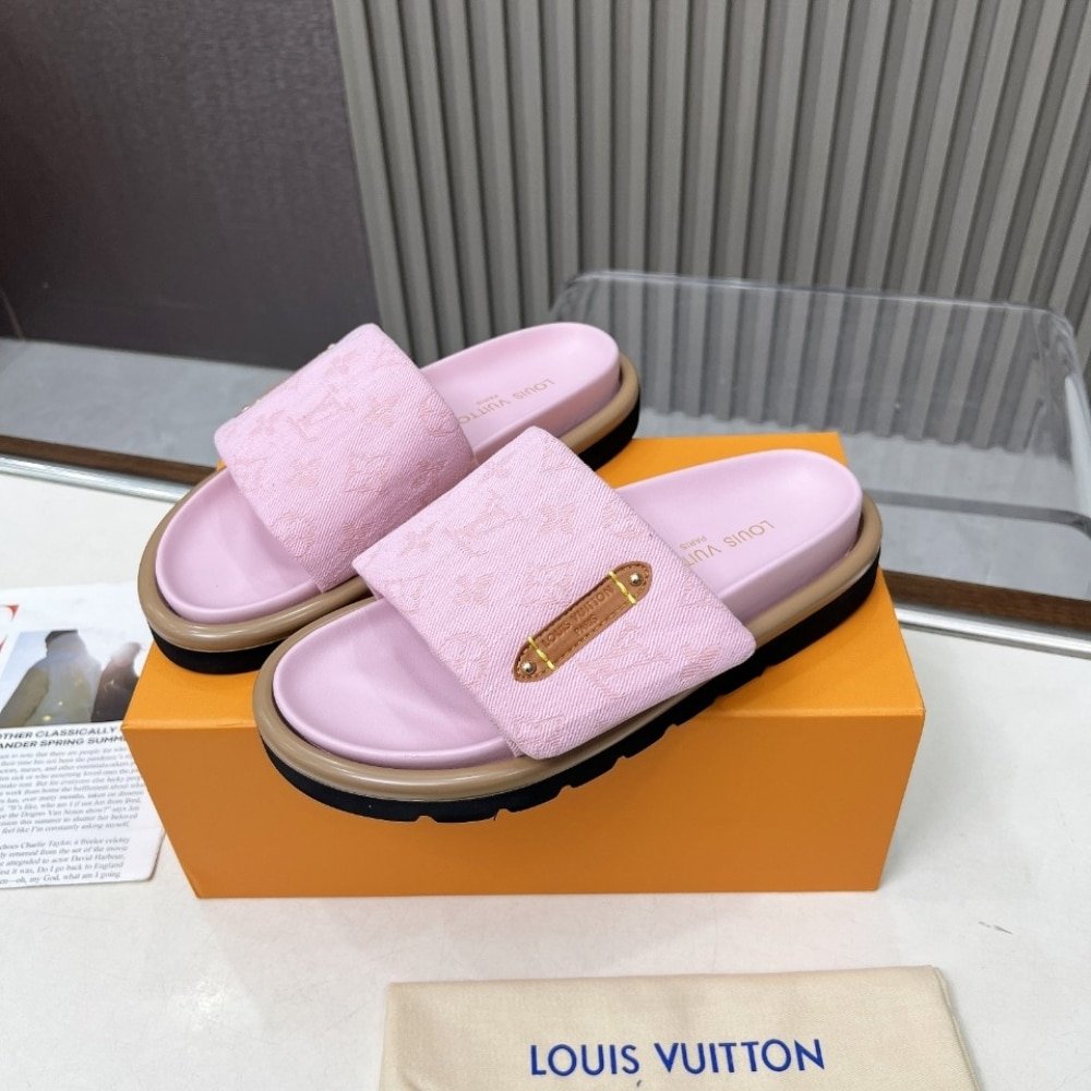 L0vis Vvtt0n Pool Pillow Flat Comfort Mule Rose 1Aguzd