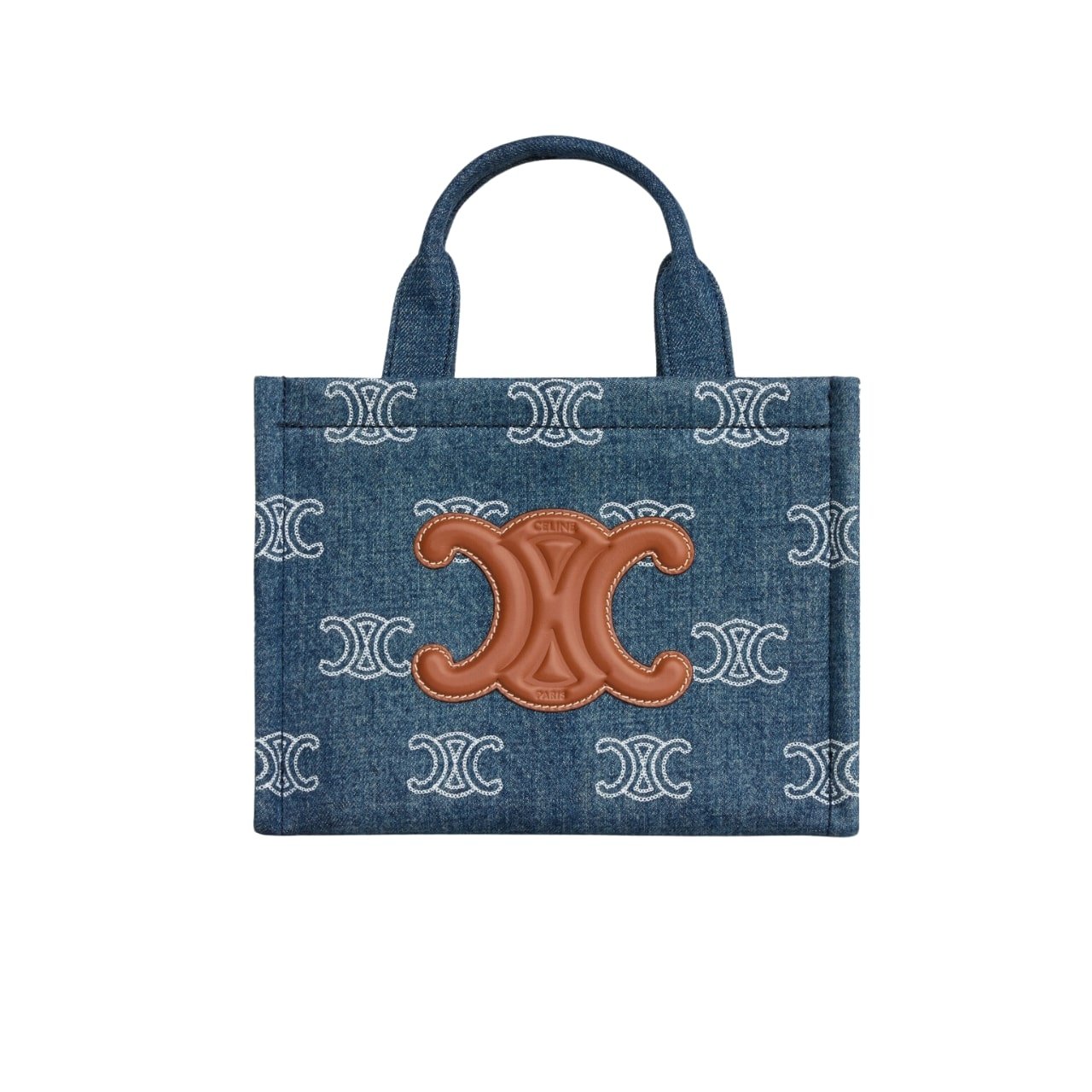 Ce1i*e Triomphe Small Cabas Thais In Denim Navy 25Cm 199162Fed 07At