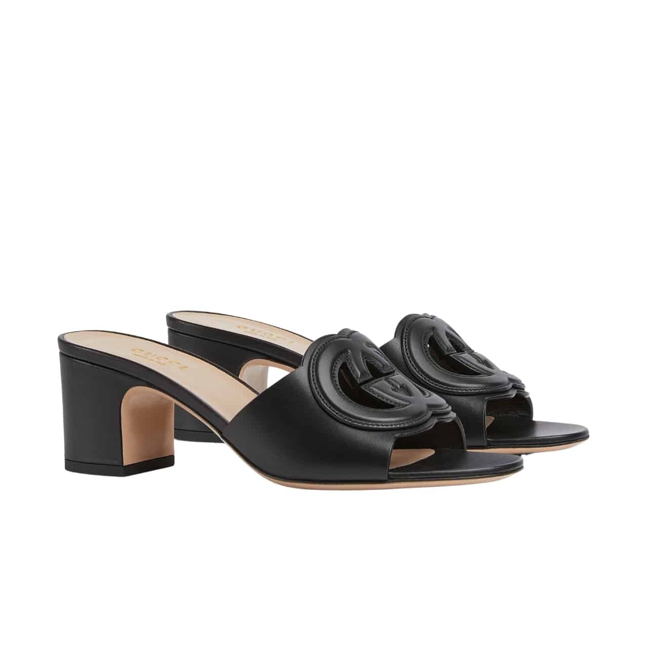 Gvc*1 Women’s Interlocking G Slide Sandal Black 782413 Aaazg 1000