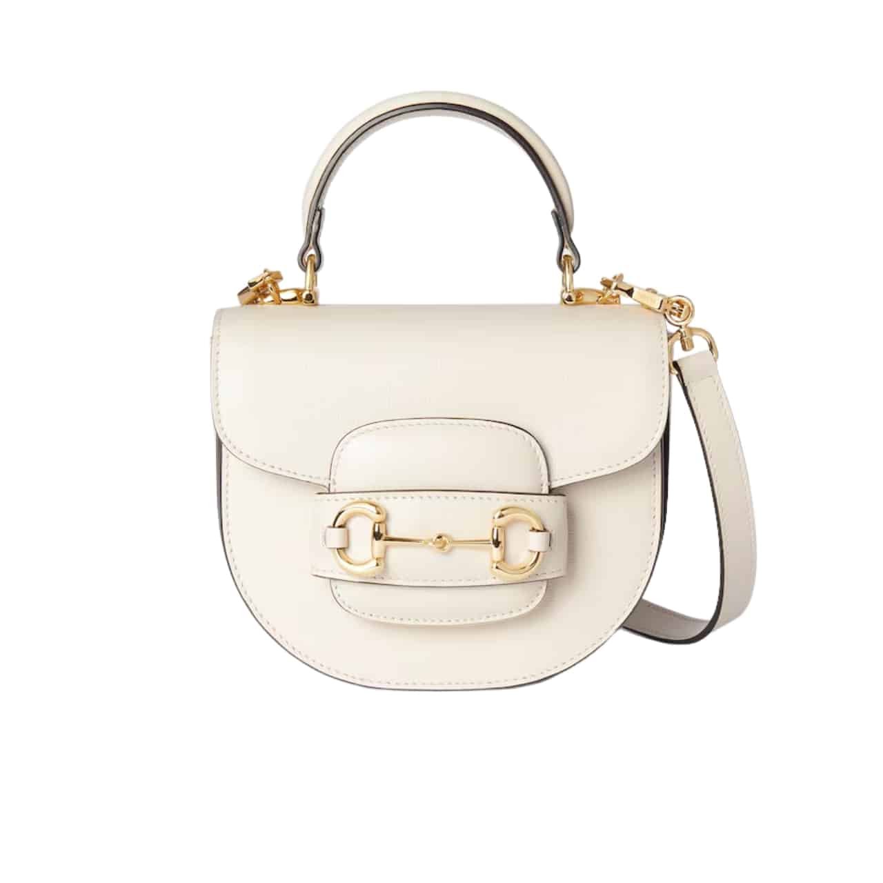 Gvc*1 Horsebit 1955 Mini Top Handle Bag White ‎14Cm 781387 1Aaqd 9022